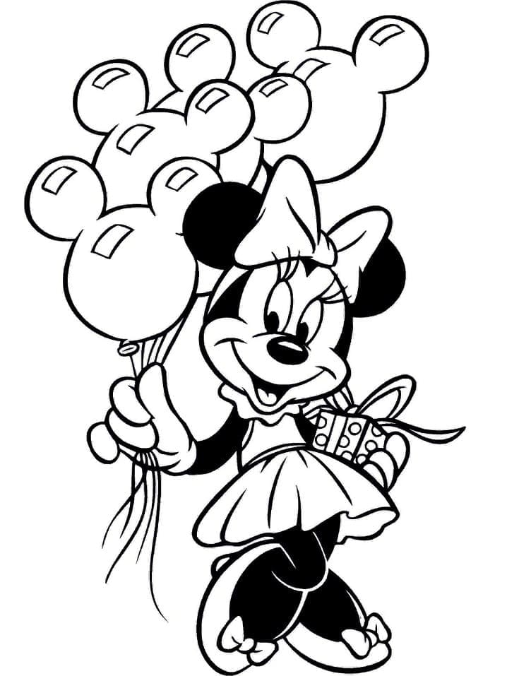 Minnie mouse cu baloane