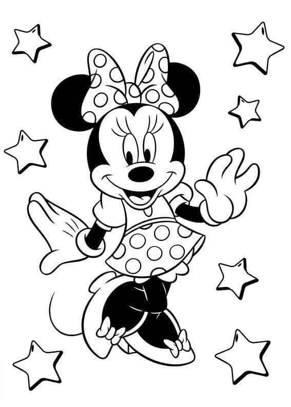 Minnie mouse cu stele
