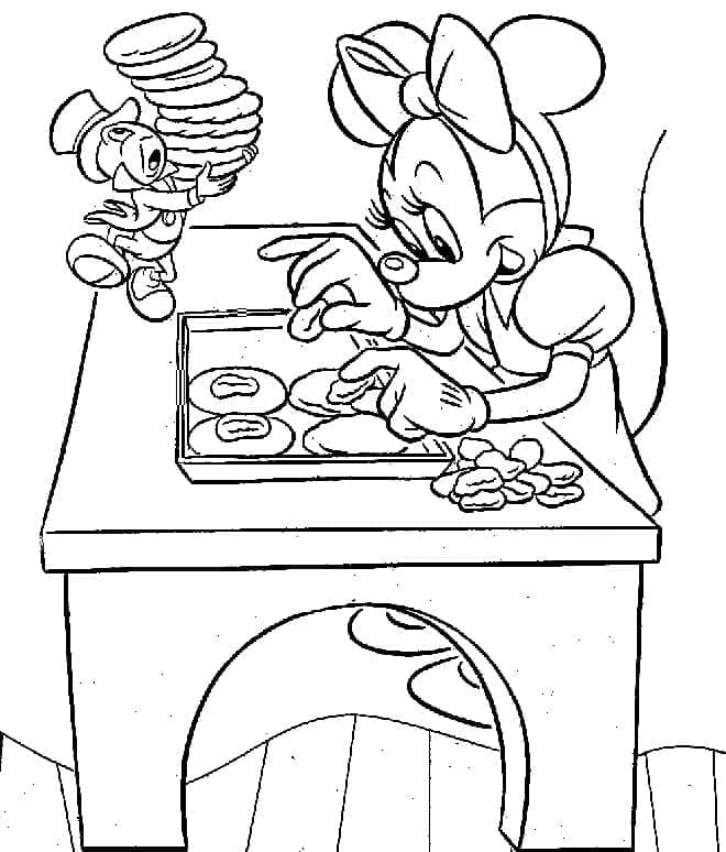 Minnie mouse în bucătărie