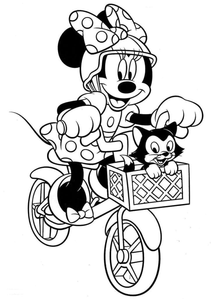 Minnie mouse pe bicicletă
