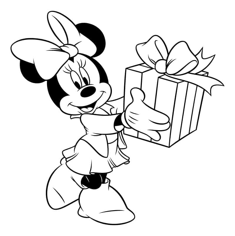 Minnie mouse și cadou
