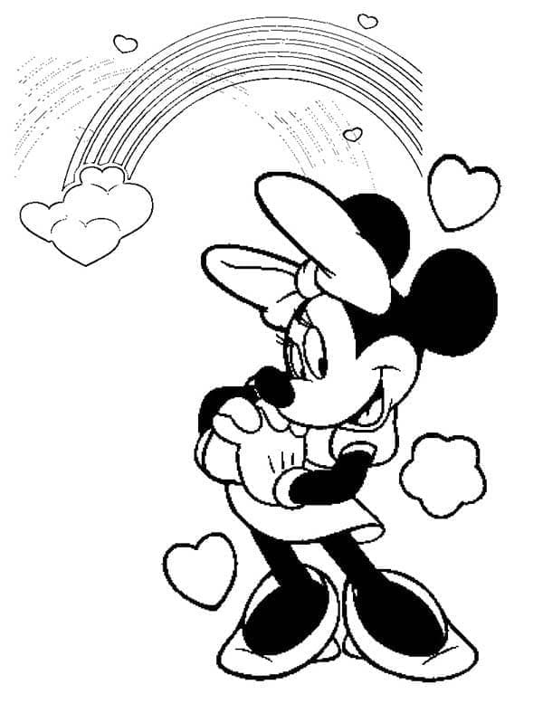 Minnie mouse și curcubeu