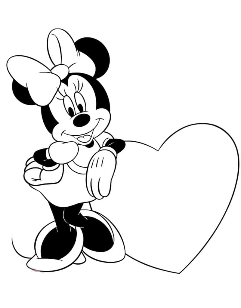 Minnie mouse și inimă