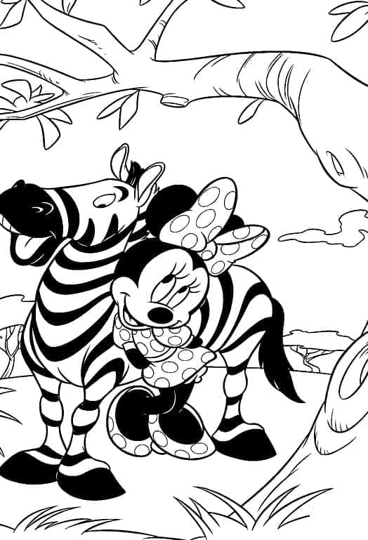 Minnie mouse și zebră