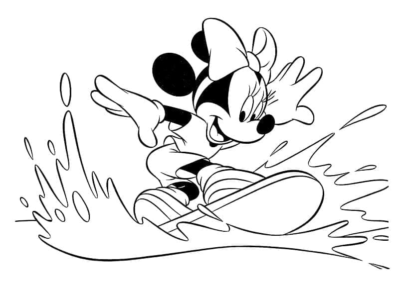 Minnie mouse-ul face surf