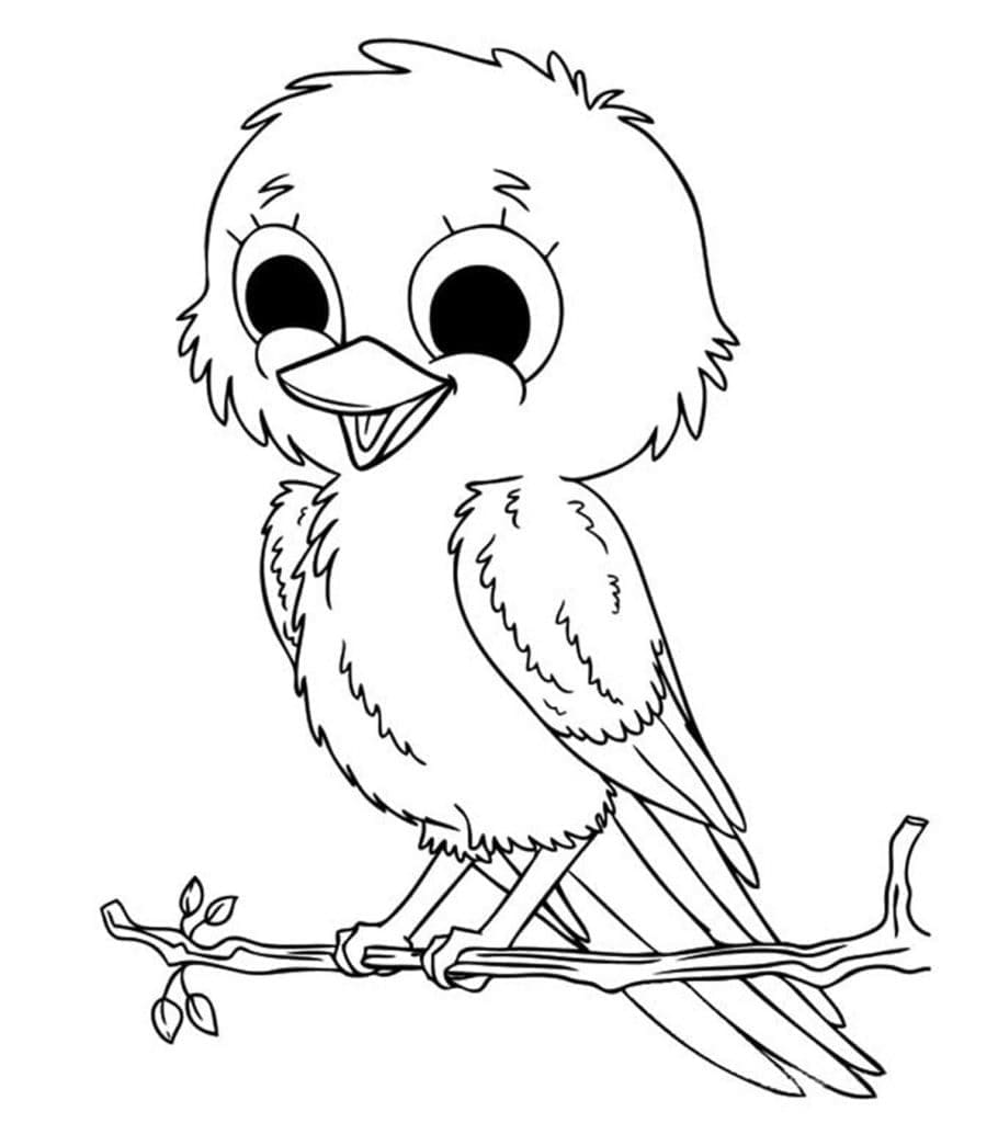 O pasăre din desene animate