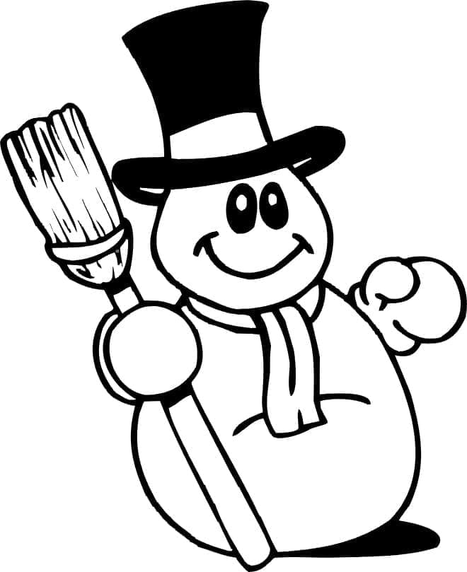 Om de zăpadă din desene animate