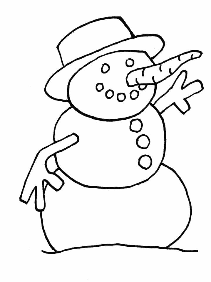 Om de zăpadă simplu