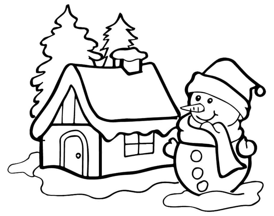 Omul de zăpadă cu casa