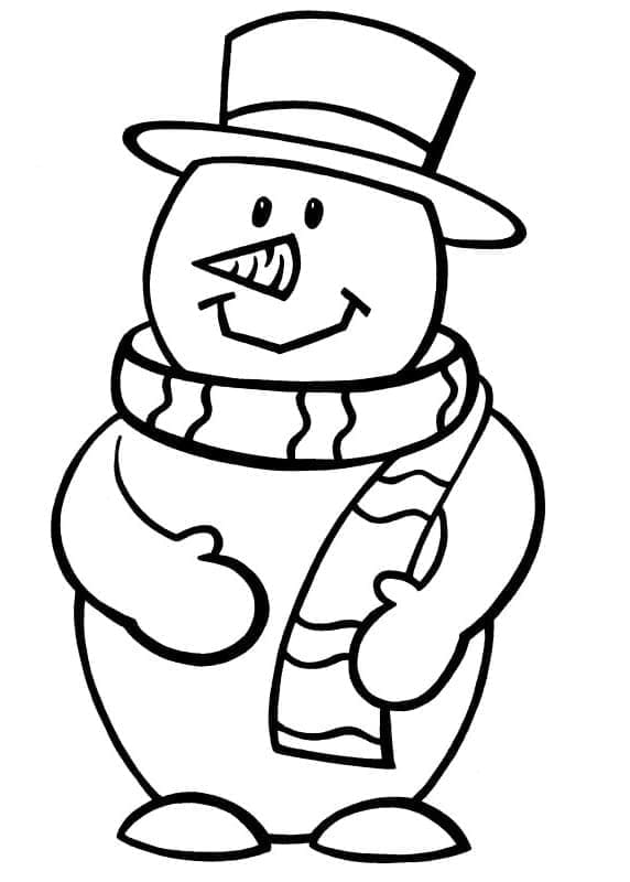 Omul de zăpadă imprimabil gratuit