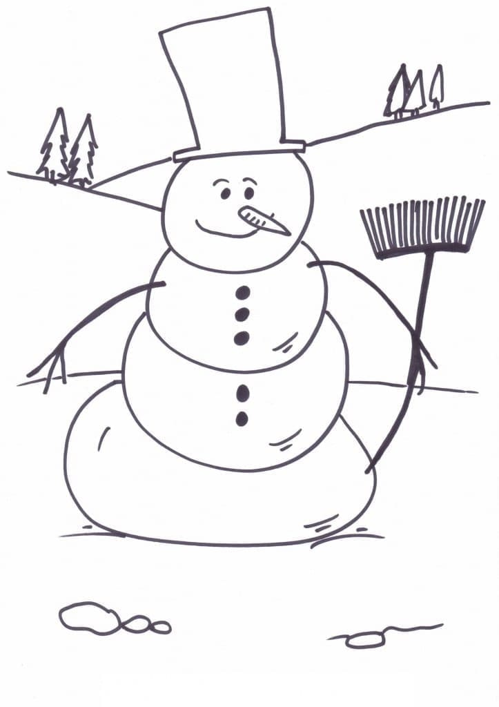 Omul de zăpadă pentru copii