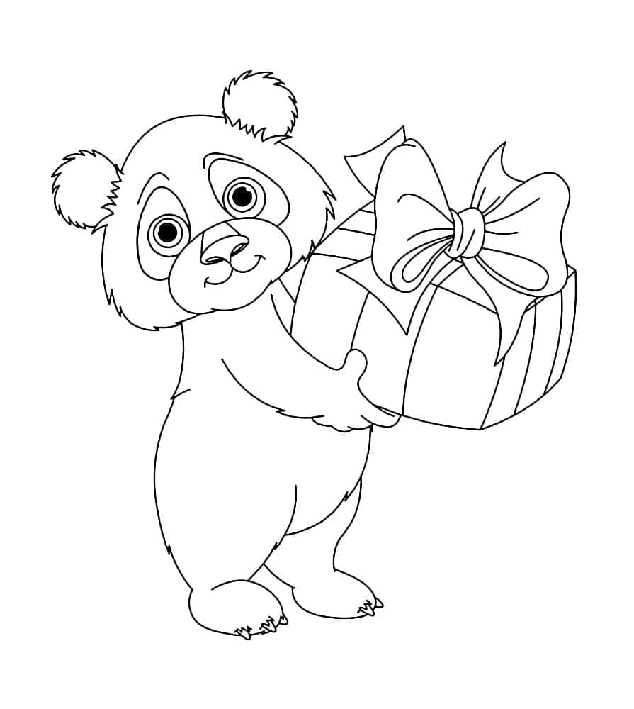 Panda drăguț și cadou