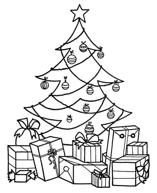 Pomul de Crăciun cu cadouri