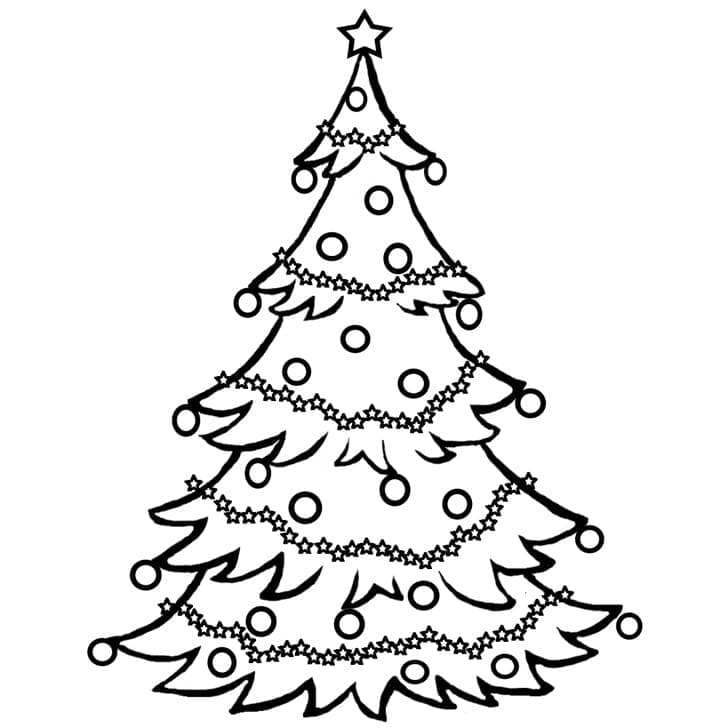 Pomul de Crăciun imprimabil pentru copii