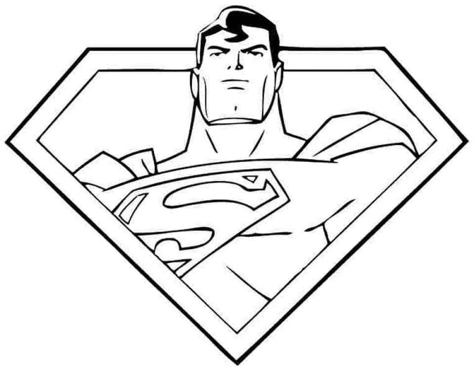 Superman imprimabil gratuit pentru copii