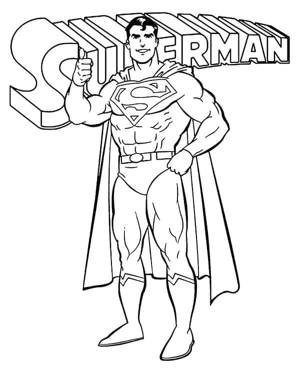 Superman imprimabil pentru copii
