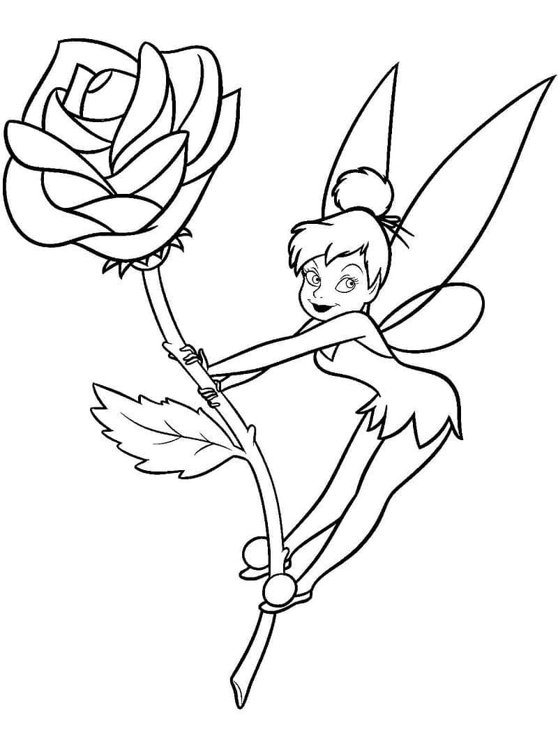 Tinkerbell și floare