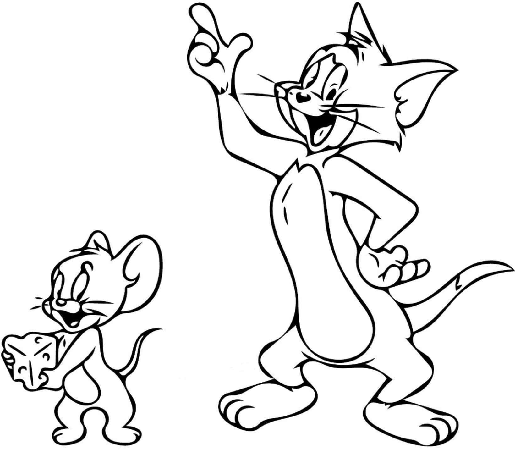 Tom și jerry de colorat p09