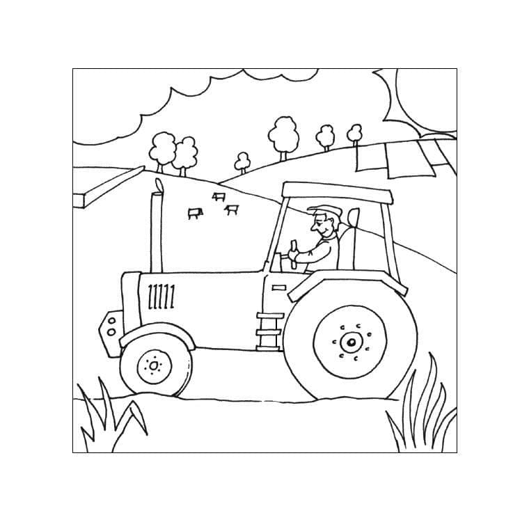 Tractor imprimabil gratuit pentru copii
