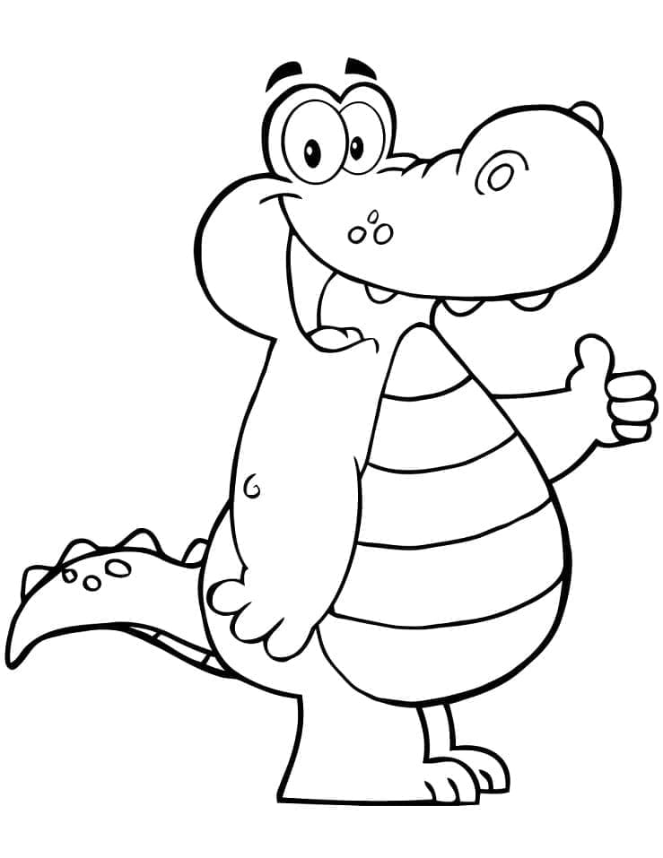Un aligator din desene animate