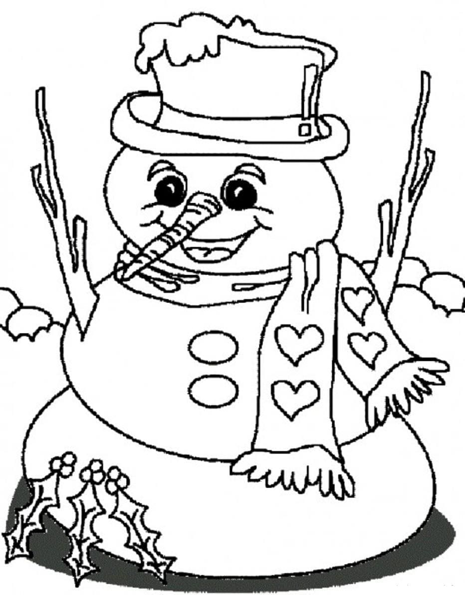 Un om de zăpadă din desene animate