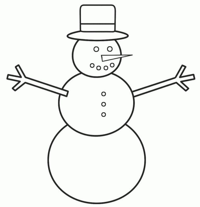 Un om de zăpadă foarte simplu