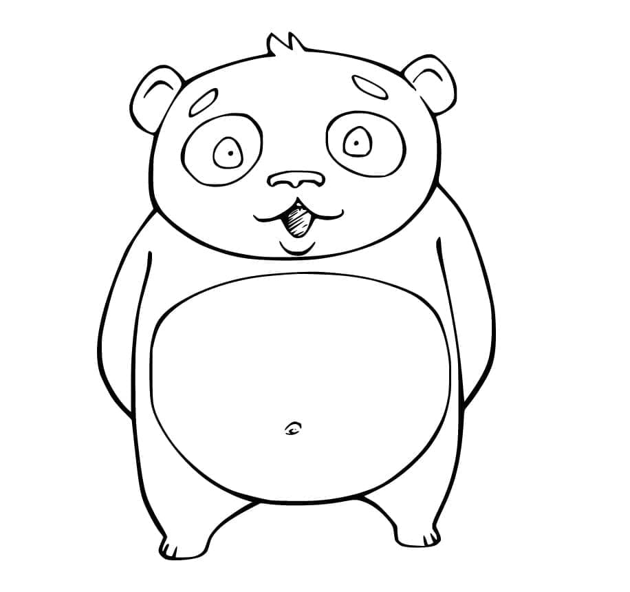 Un panda din desene animate