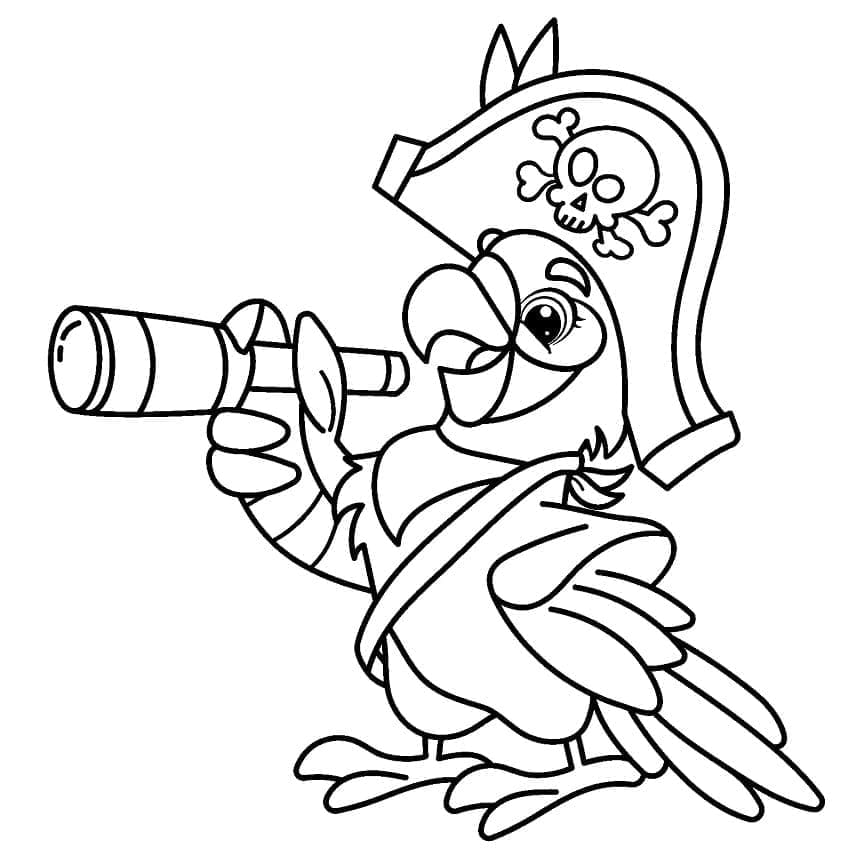 Un pirat papagal din desene animate