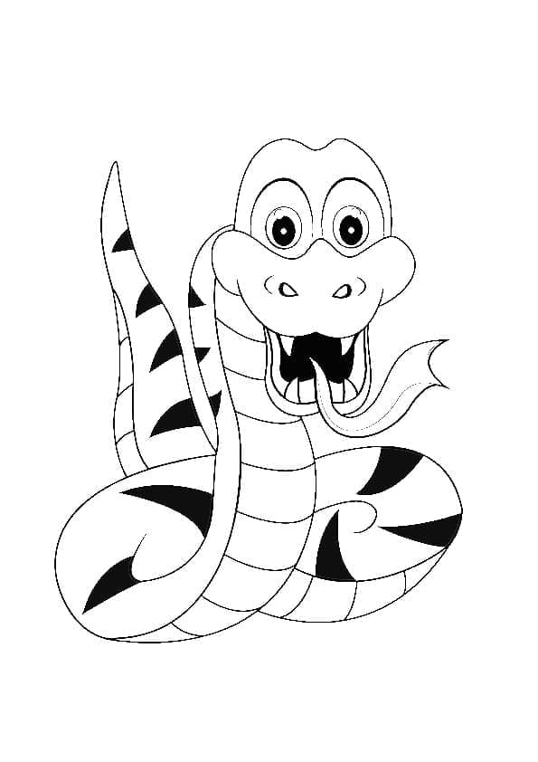 Un șarpe din desene animate
