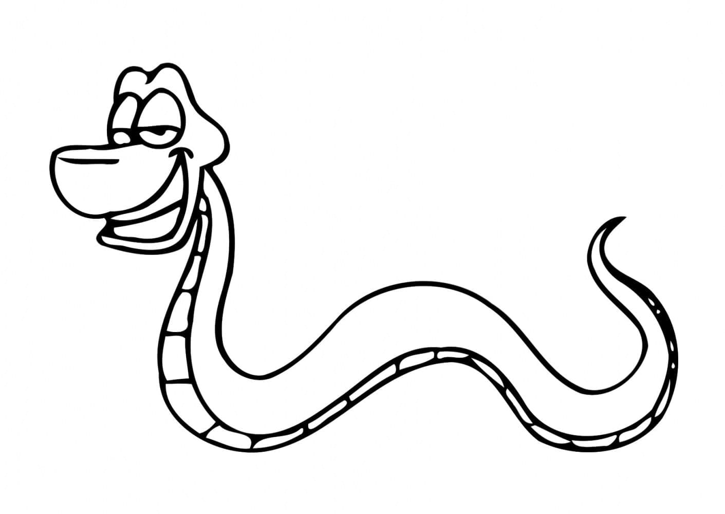 Un șarpe zâmbitor