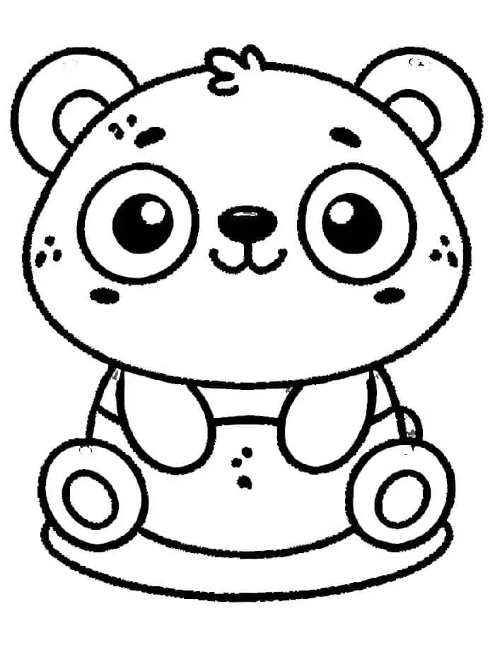 Fise de Colorat cu Urs Panda de colorat p03