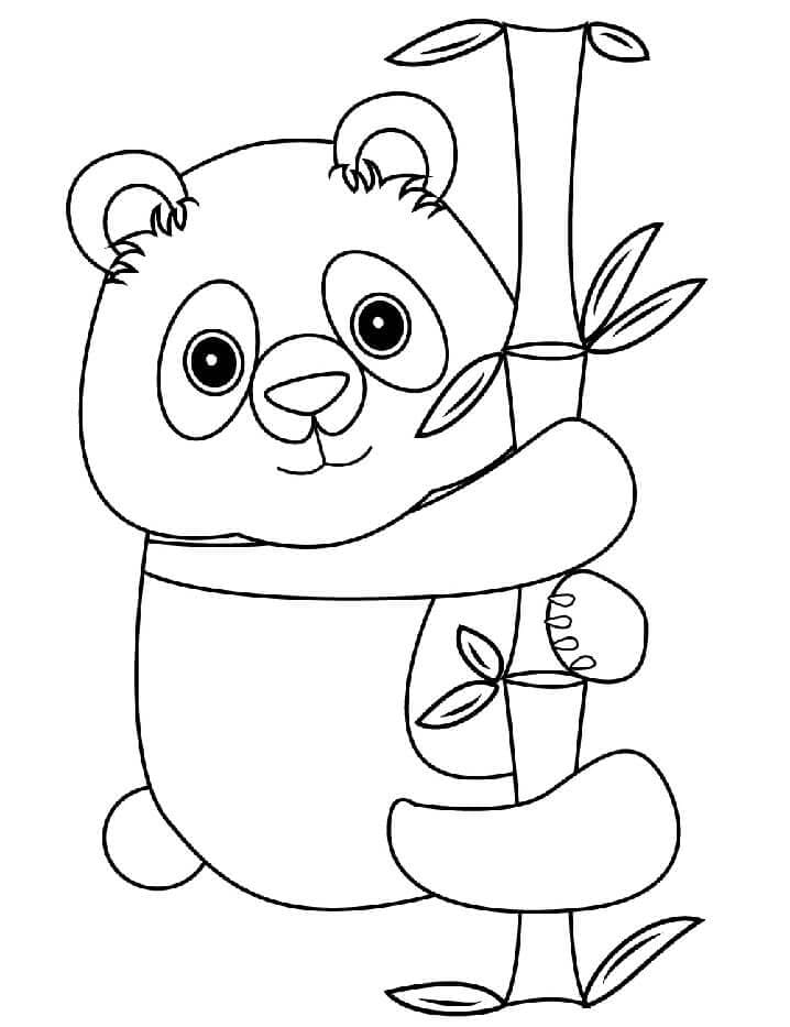 Fise de Colorat cu Urs Panda de colorat p05