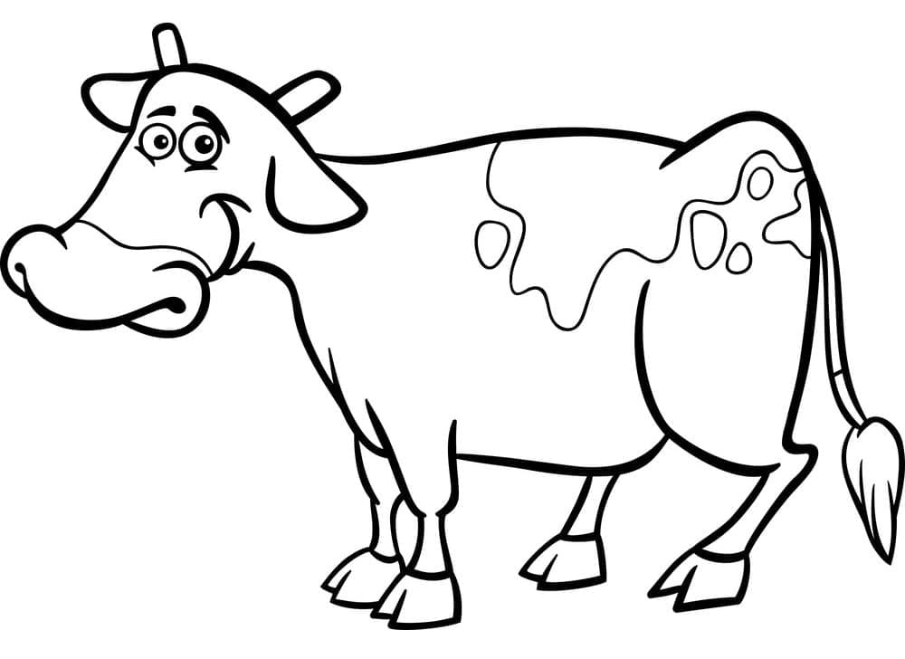 Vacă amuzantă din desene animate