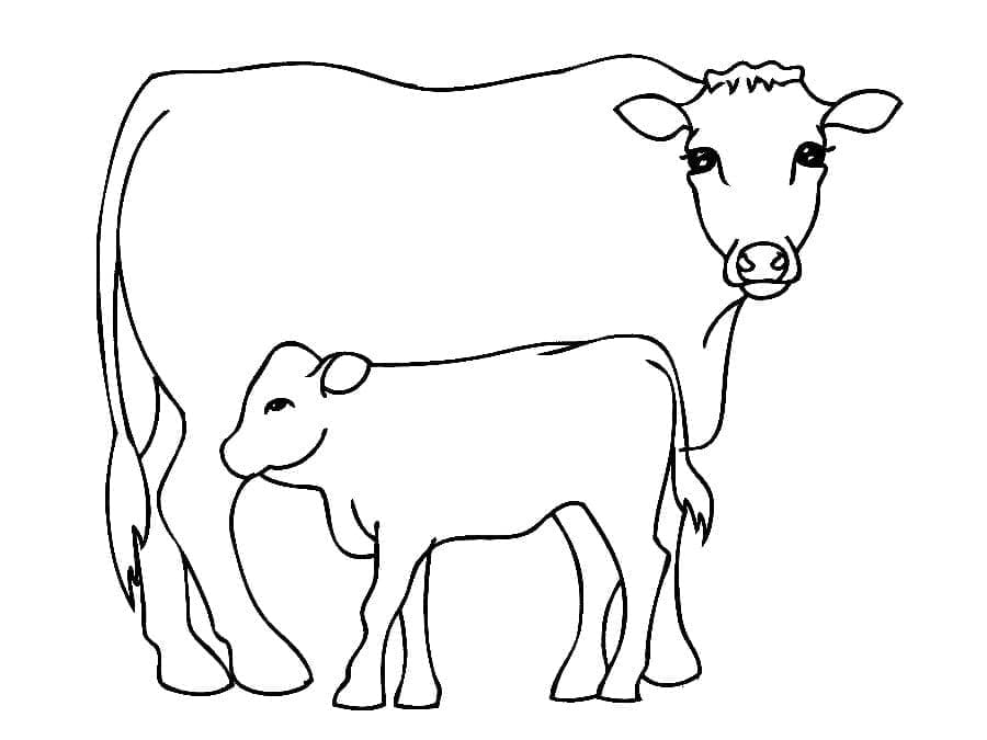 Vacă imprimabilă gratuită pentru copii