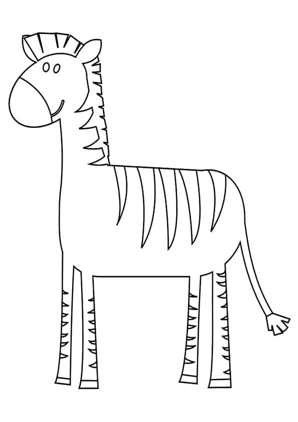Zebră simplă și drăguță