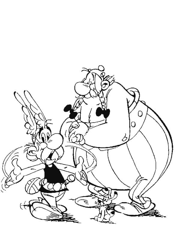Asterix si obelix de colorat p08