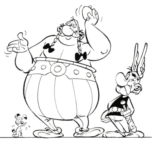 Asterix si obelix de colorat p19