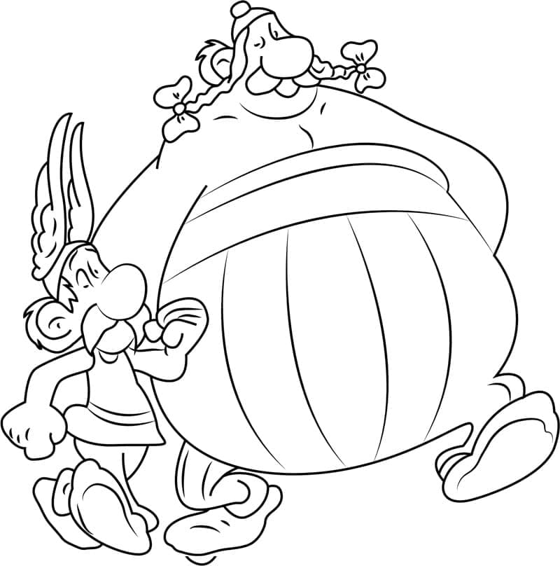 Asterix si obelix de colorat p26