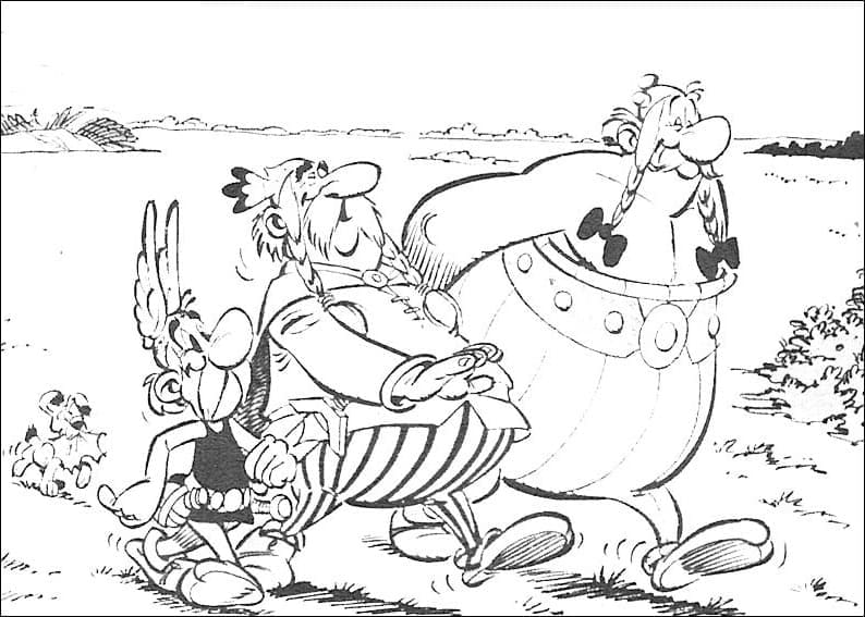 Asterix si obelix de colorat p44