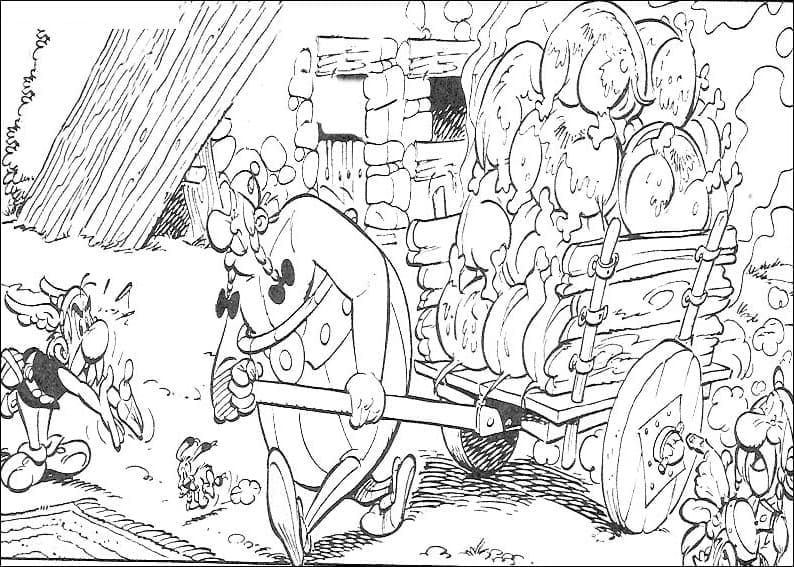 Asterix si obelix de colorat p48