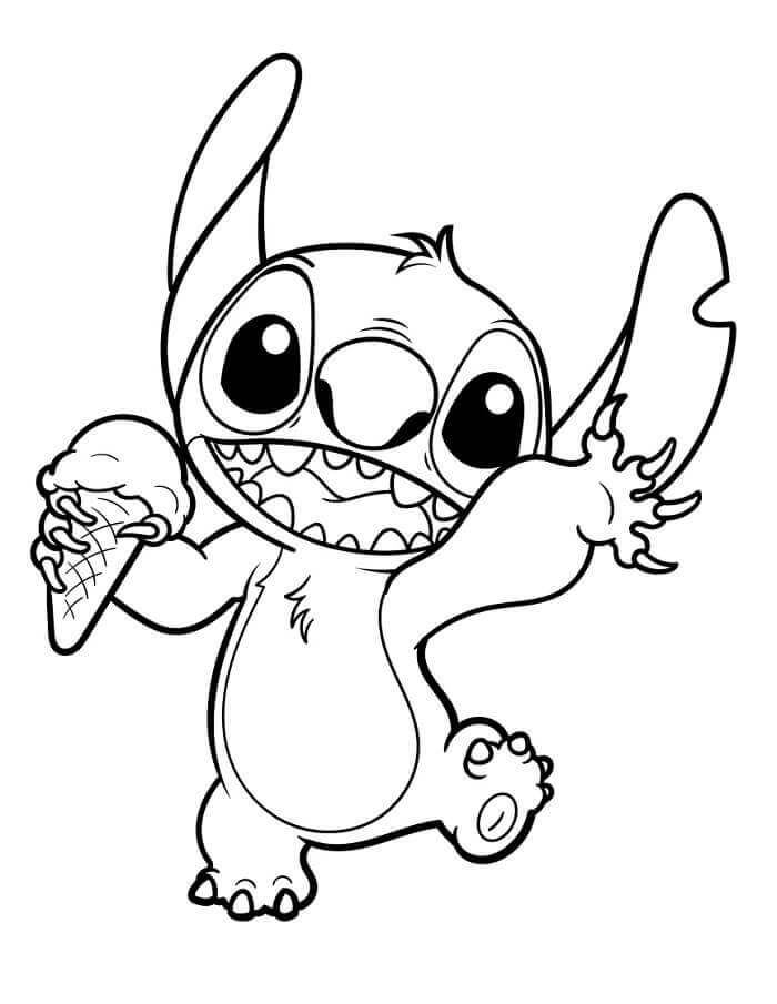 Fise de colorat cu Disney Stitch