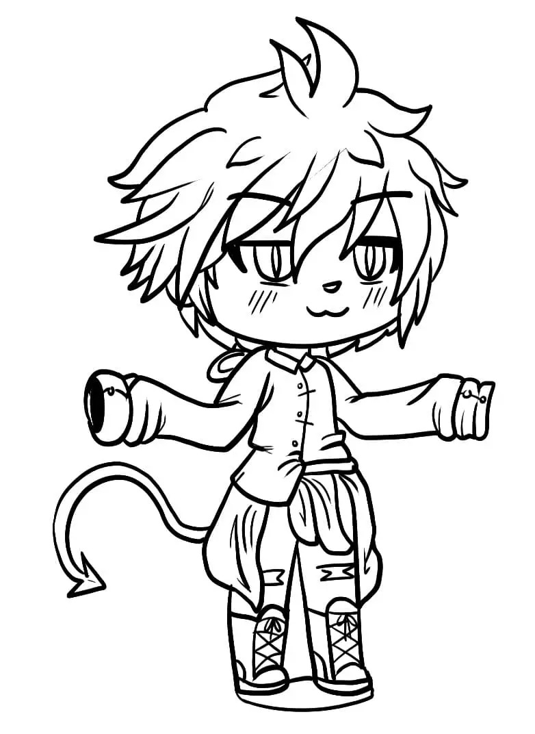 Fise de colorat cu Gacha life de colorat p42