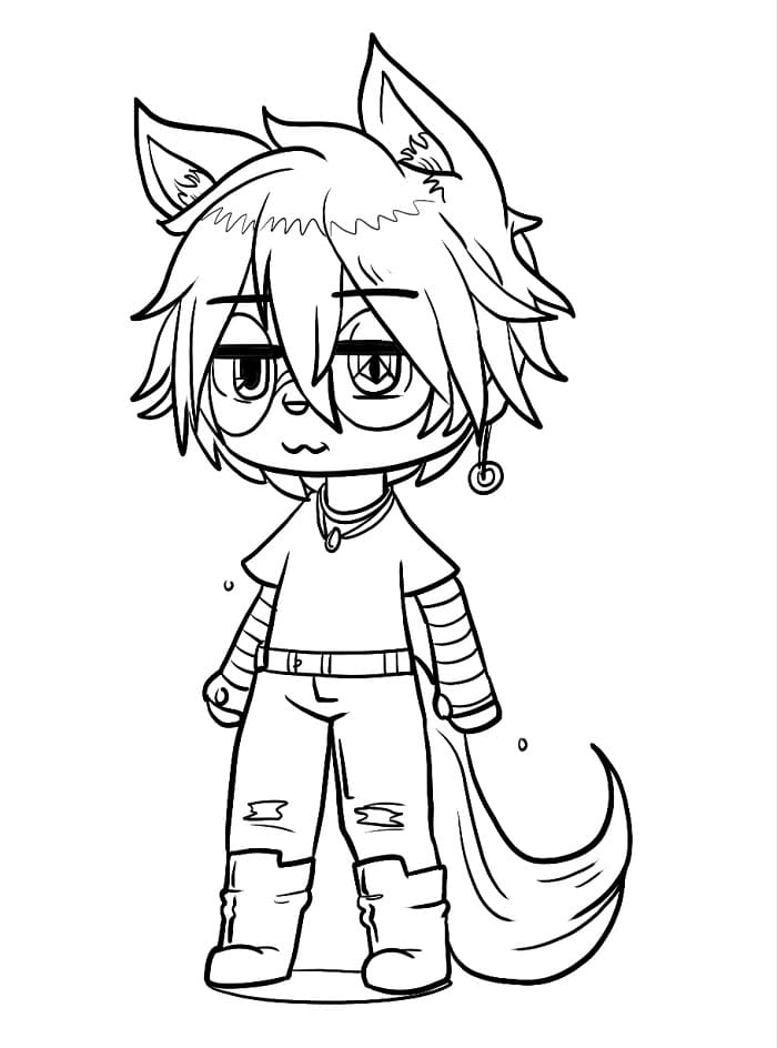 Fise de colorat cu Gacha life de colorat p44