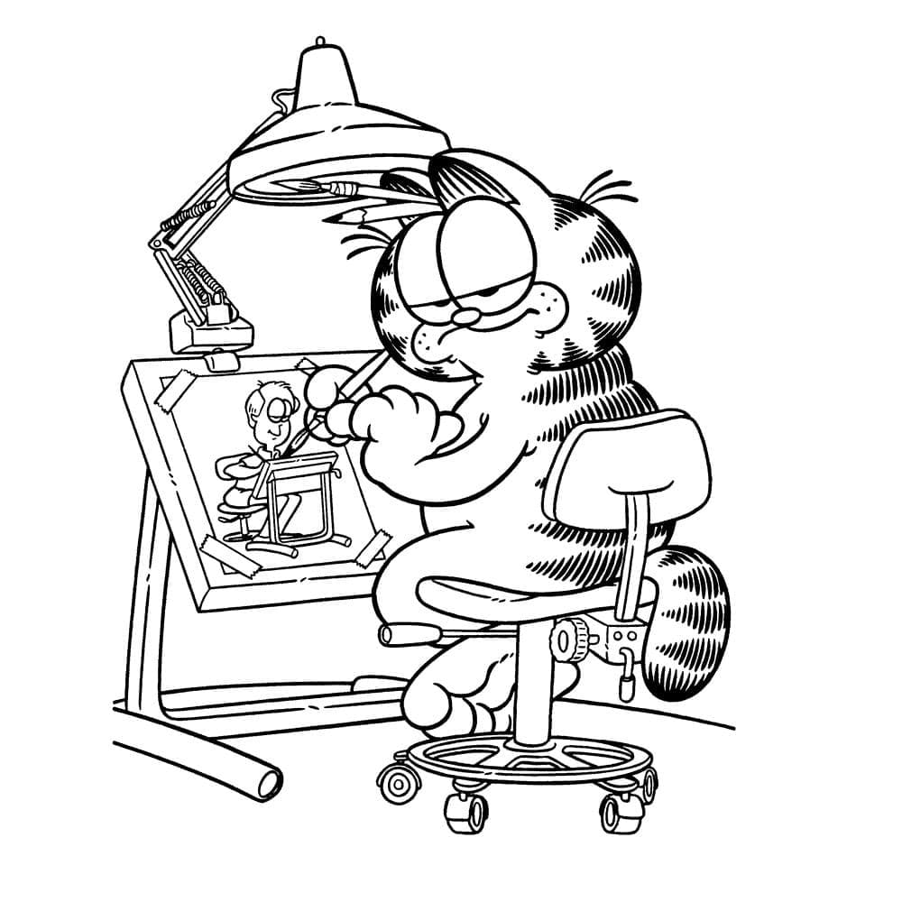 Garfield de colorat p03