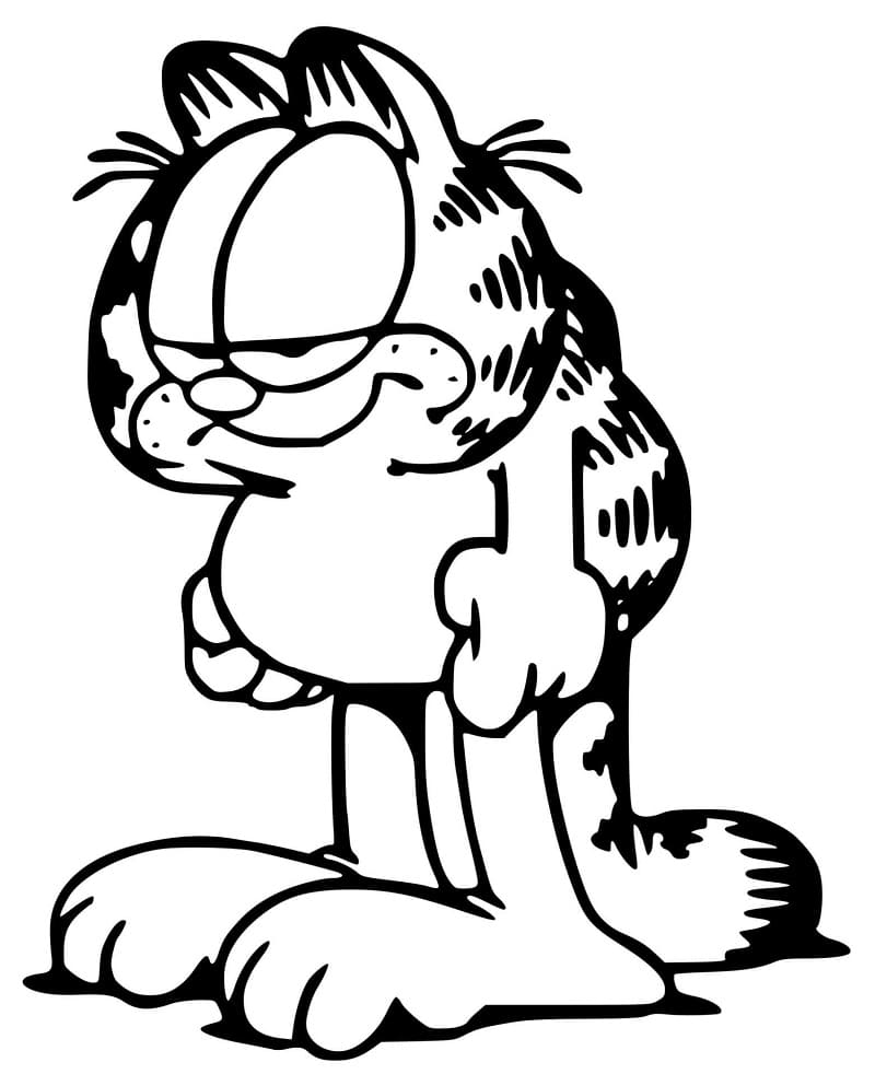 Garfield de colorat p09