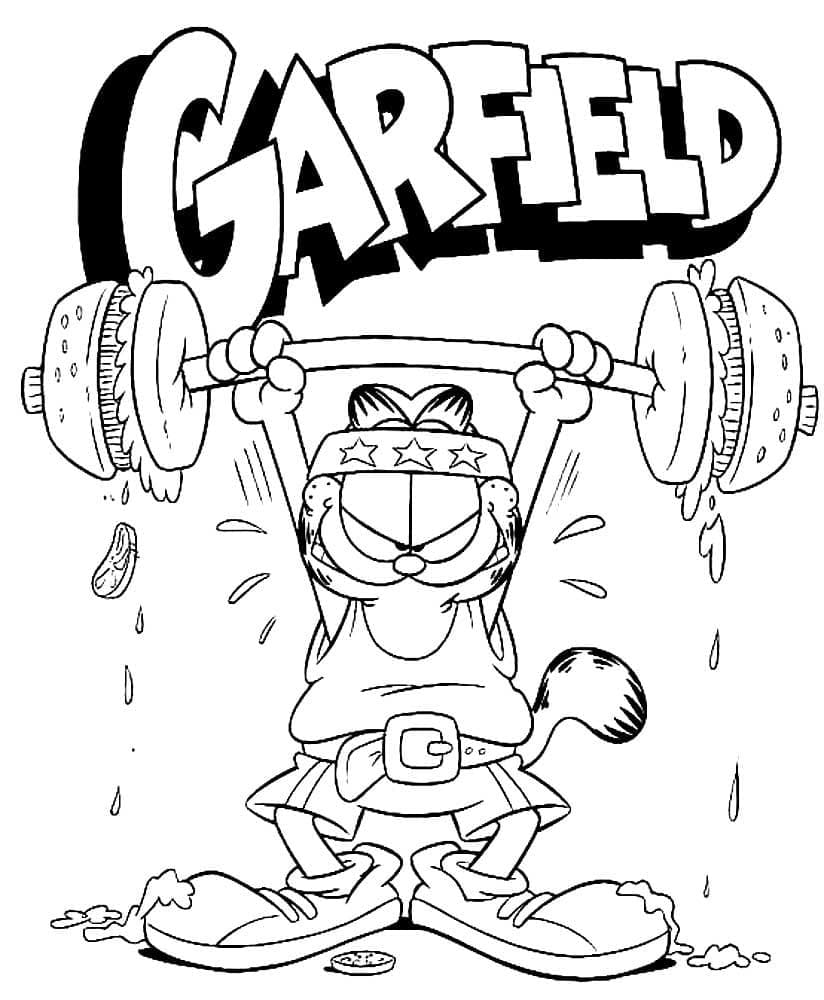 Garfield de colorat p10