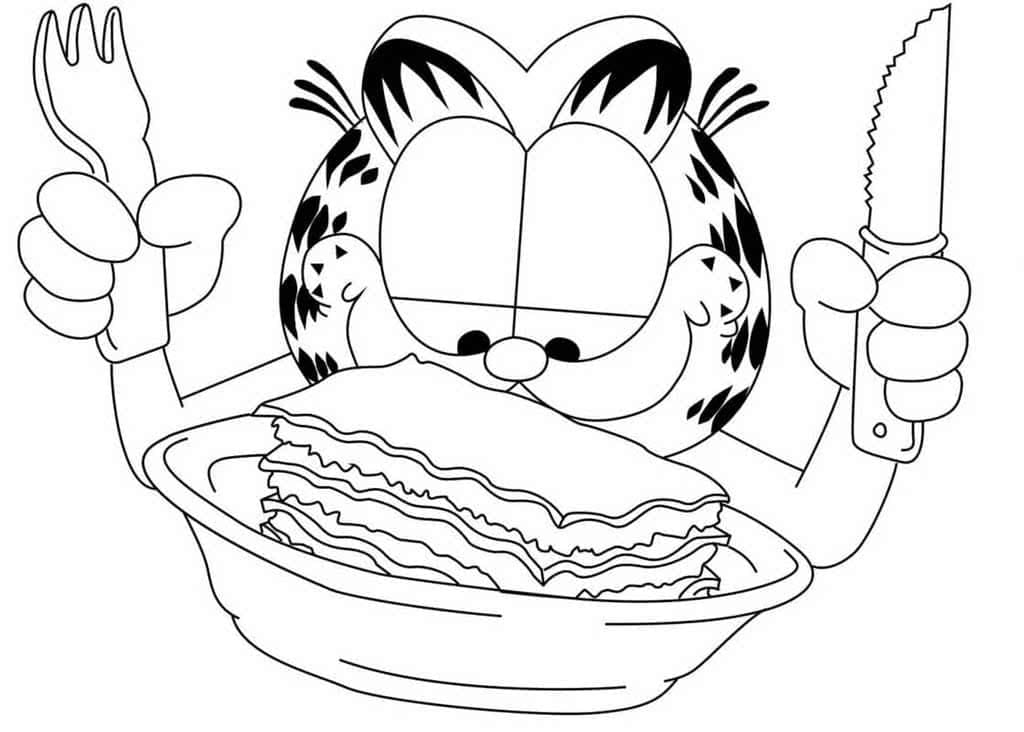 Garfield de colorat p16