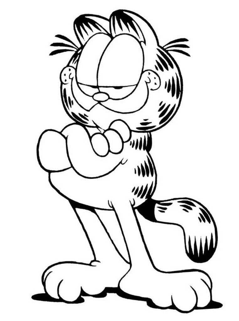 Garfield de colorat p18