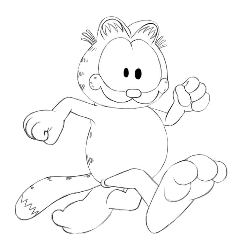 Garfield de colorat p30