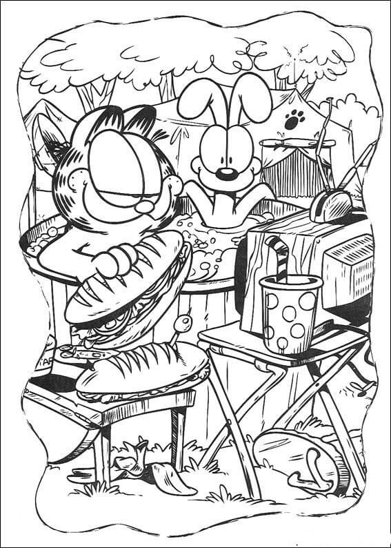 Garfield de colorat p34